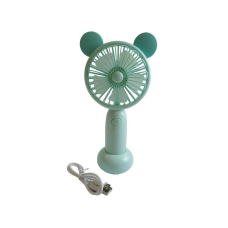 Вентилятор ручний акумуляторний DianDi Mini Fan SQ-2165 з підставкою, підсвічуванням та USB-зарядкою Блакитний