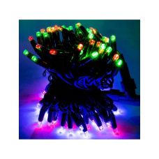 Світлодіодна гірлянда нитка вулична Led (2092) на 160 Bicolor світлодіодів електрична 1 режим 16 м на зеленому дроті Мультиколір