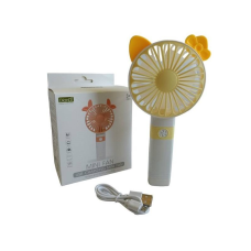 Вентилятор ручний акумуляторний DianDi Mini Fan SQ-2163 з USB-зарядкою та складною ручкою Жовтий