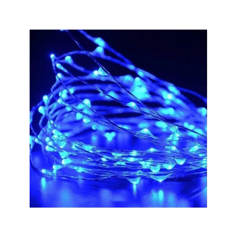 Світлодіодна гірлянда нитка 200 Led Краплі роси електрична 15 м Синя