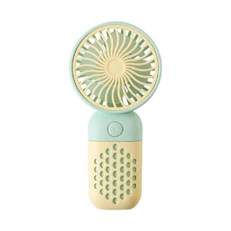 Вентилятор Mini Fan Z8 (7186) ручний акумуляторний з USB-заряджанням Салатовий з жовтим