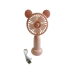Вентилятор ручний акумуляторний DianDi Mini Fan SQ-2165 з підставкою, підсвічуванням та USB-зарядкою Рожевий