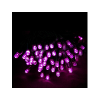 Світлодіодна гірлянда електрична Led на 500 світлодіодів з контролером зелений провід 35 м Рожевий