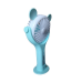 Вентилятор ручний акумуляторний Mini Fan CS092-1 з вушками, підставкою, підсвічуванням та USB-зарядкою Блакитний