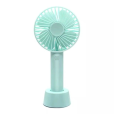 Вентилятор ручний акумуляторний Portable Fan Blue з підставкою та USB-зарядкою (54522B)