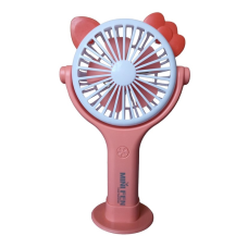 Вентилятор ручний акумуляторний Mini Fan CS092-2 з вушками, підставкою, підсвічуванням та USB-зарядкою Помаранчевий