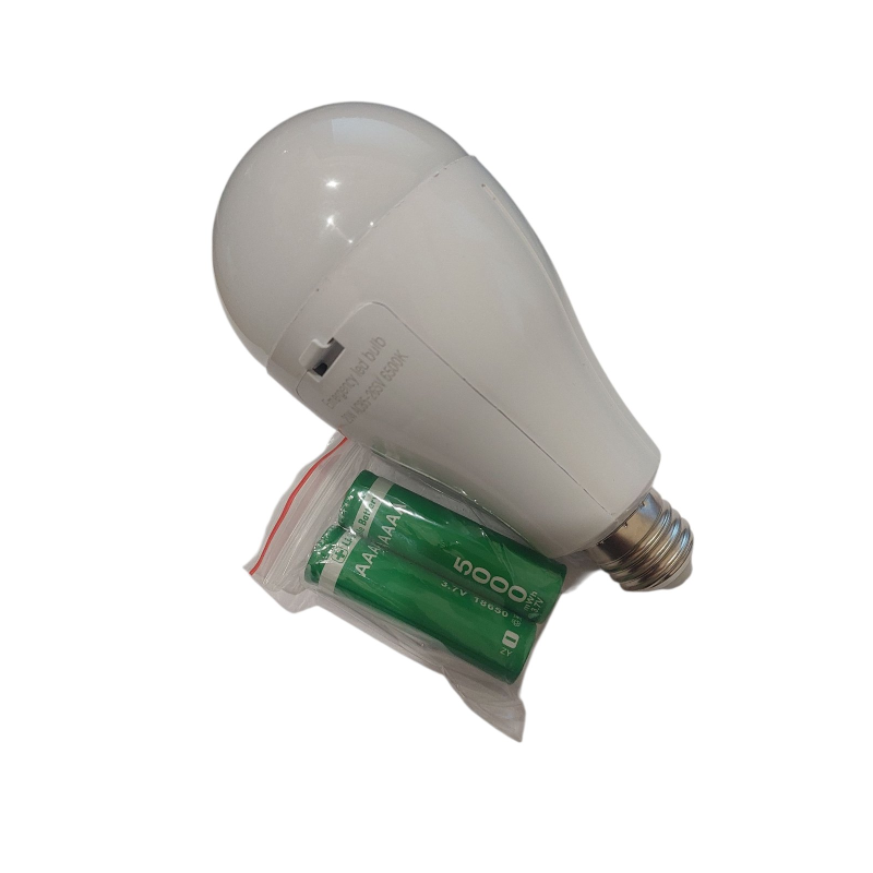 Аварійна LED лампа Amir-360 з акумулятором 2*18650 від мережі 220V цоколь E27 цоколь Е14 20W 16*8 см