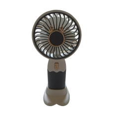 Вентилятор ручний акумуляторний Mini Fan ZB088C з підставкою та USB-зарядкою Сіро-білий