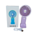 Вентилятор ручний Mini Fan HX09-1 акумуляторний з підставкою для телефону Бузковий з білим