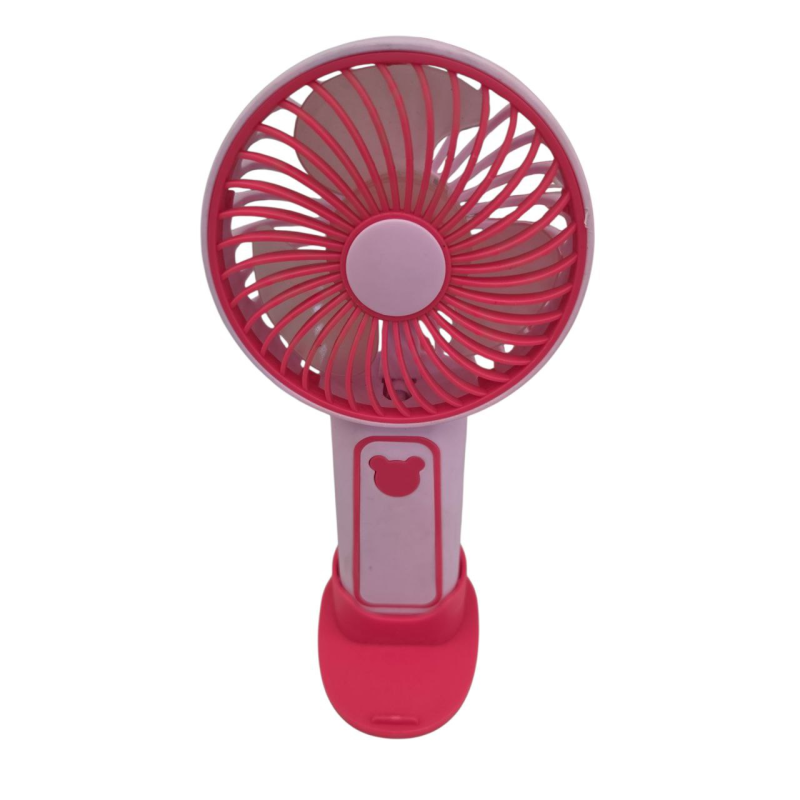 Портативний вентилятор Mini Fan з підставкою під телефон TX-265 6368 USB 3 режими рожевий