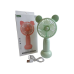 Вентилятор ручний акумуляторний DianDi Mini Fan SQ-2165 з підставкою, підсвічуванням та USB-зарядкою Салатовий