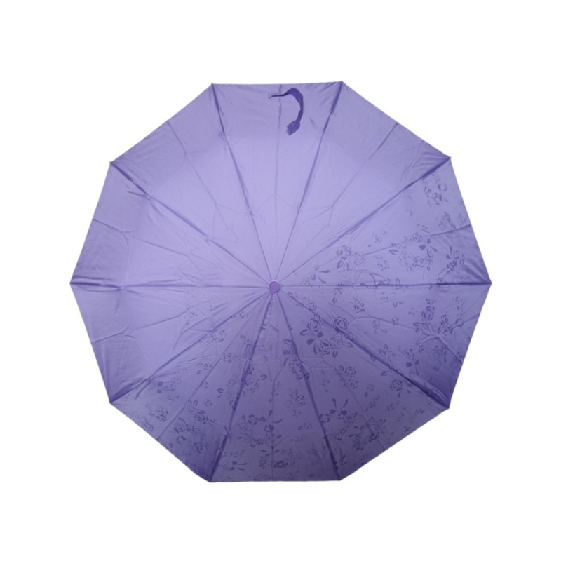 Парасолька жіноча Bellissimo SL461C напівавтомат 10 спиць проявка Світло-фіолетовий