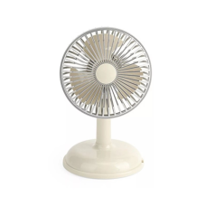 Вентилятор Simple desktop fan KD197 настільний портативний з роботою від USB Блідо-жовтий (кремовий)