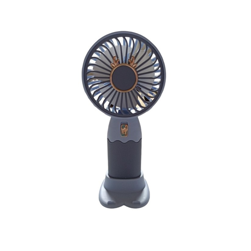 Вентилятор ручний акумуляторний Mini Fan ZB088C з підставкою та USB-зарядкою Фіолетово-бузковий