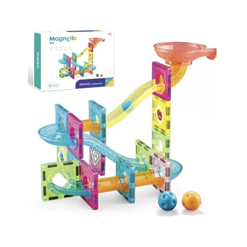Конструктор магнітний Magnetic DIY CH1034 47 елементів з кульками Різнокольоровий