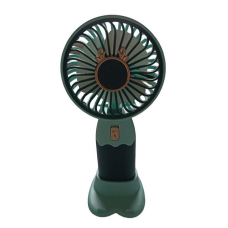 Вентилятор ручний акумуляторний Mini Fan ZB088C з підставкою та USB-зарядкою Синьо-бірюзовий