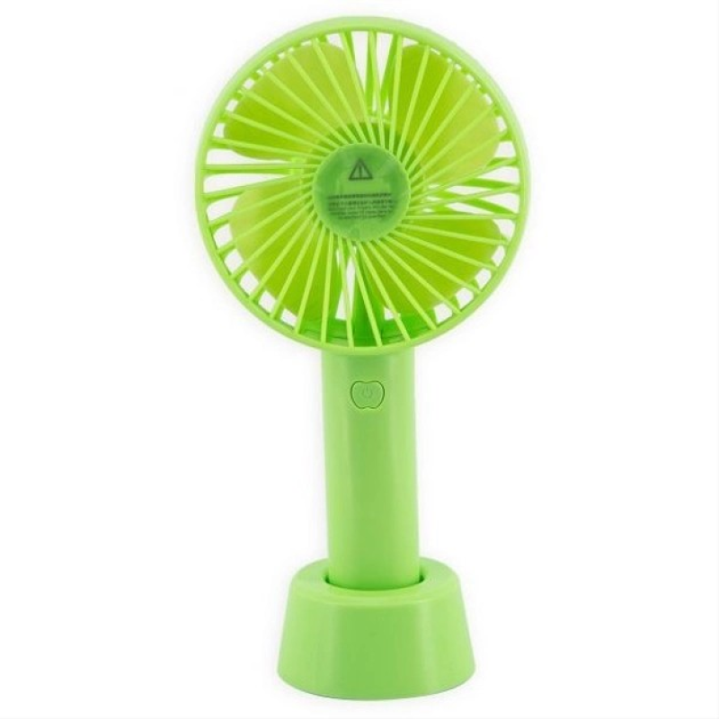 Вентилятор ручний акумуляторний Portable Fan Green з підставкою та USB-зарядкою (54522G)