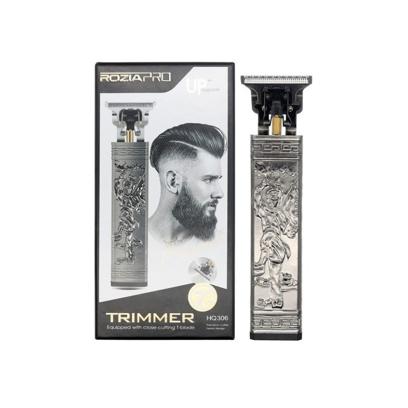 Машинка - тример для стрижки волосся та бороди бездротова Rozia Pro HQ306 акумуляторна з насадками