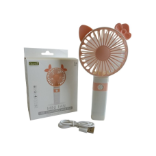 Вентилятор ручний акумуляторний DianDi Mini Fan SQ-2163 з USB-зарядкою та складною ручкою Рожевий