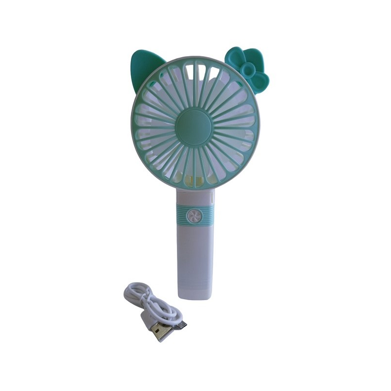 Вентилятор ручний акумуляторний DianDi Mini Fan SQ-2163 з USB-зарядкою та складною ручкою Блакитний