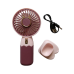Вентилятор ручний акумуляторний Mini Fan ZB088C з підставкою та USB-зарядкою Бордово-рожевий
